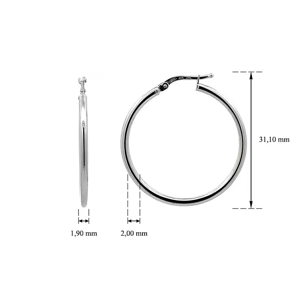 Vòng tai tròn vàng