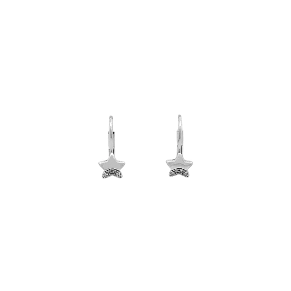 Vòng tai vàng hình sao biển đính đá zircon