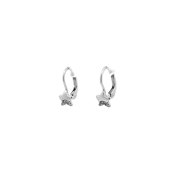 Vòng tai vàng hình sao biển đính đá zircon