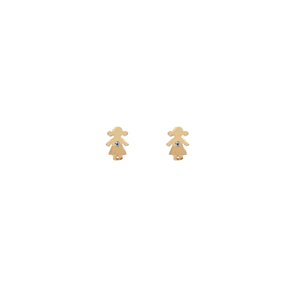 Vòng tai vàng Pecky đính đá zircon