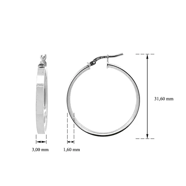 Vòng tai tròn vàng trắng