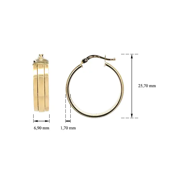 Vòng tai tròn vàng