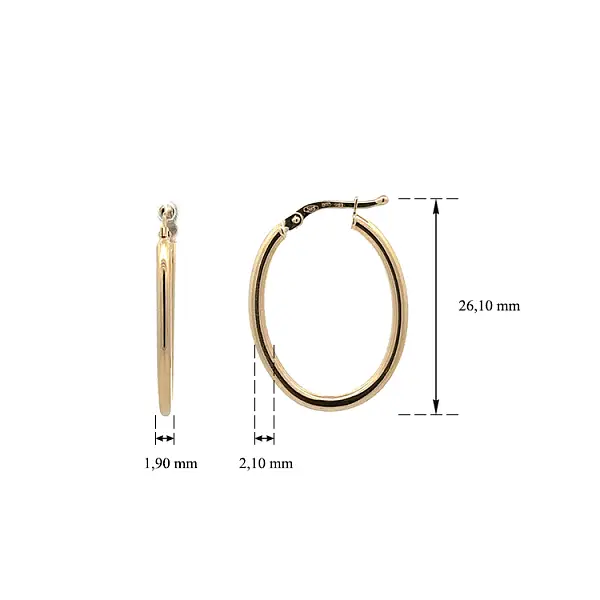 Vòng tai tròn vàng