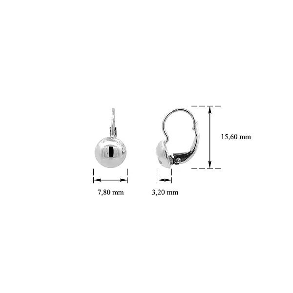 Vòng tai vàng trắng