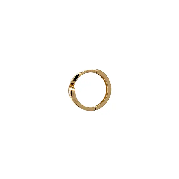 Vòng tai tròn vàng đính đá zircon