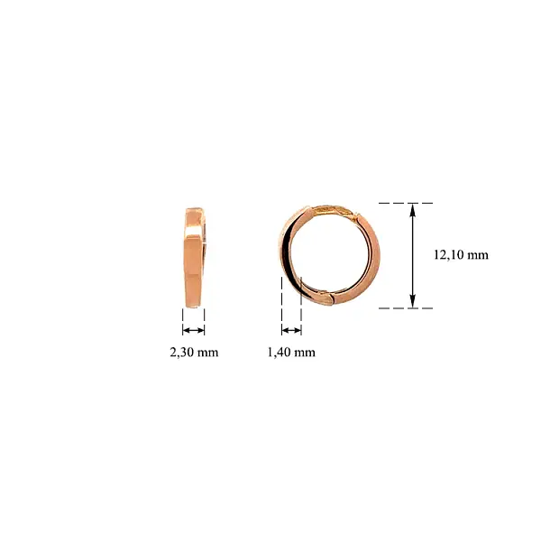 Vòng tai tròn vàng hồng