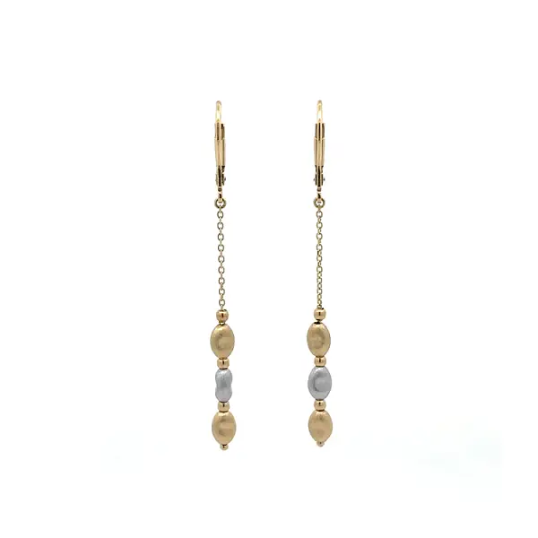 Vòng tai đeo dài kết hợp vàng