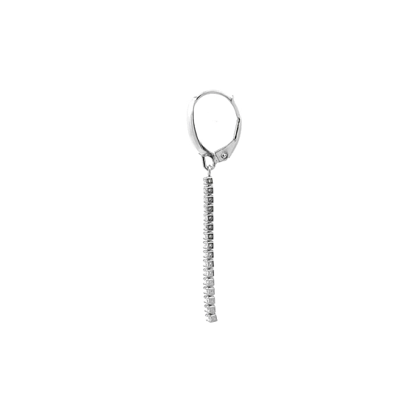 Vòng tai đeo dài bằng vàng trắng đính đá zircon