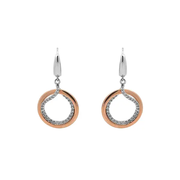 Vòng tai vàng đính đá zircon