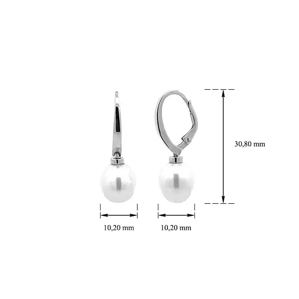 Vòng tai vàng đính ngọc trai