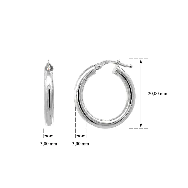 Vòng tai tròn vàng trắng