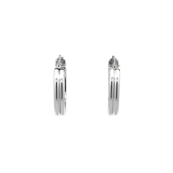 Vòng tai tròn vàng trắng