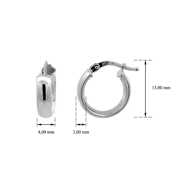 Vòng tai tròn vàng trắng