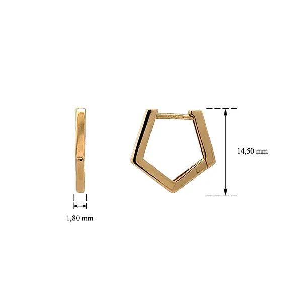 Vòng tai tròn vàng