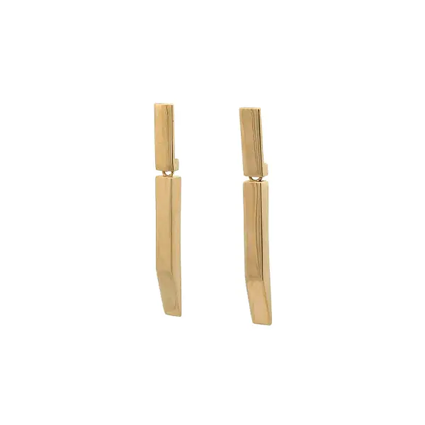 Vòng tai vàng đính đá lủng lẳng