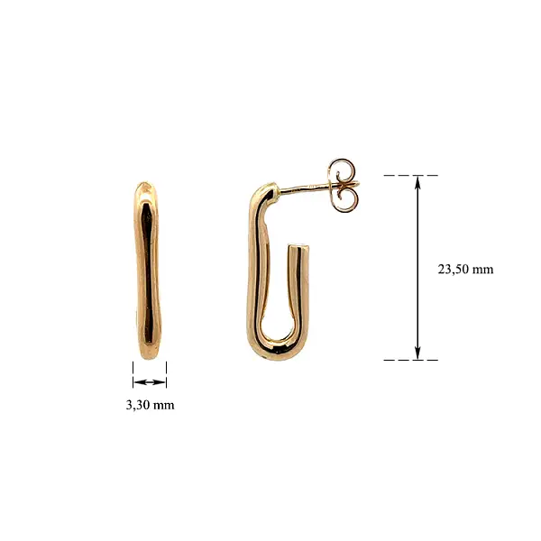 Vòng tai tròn vàng