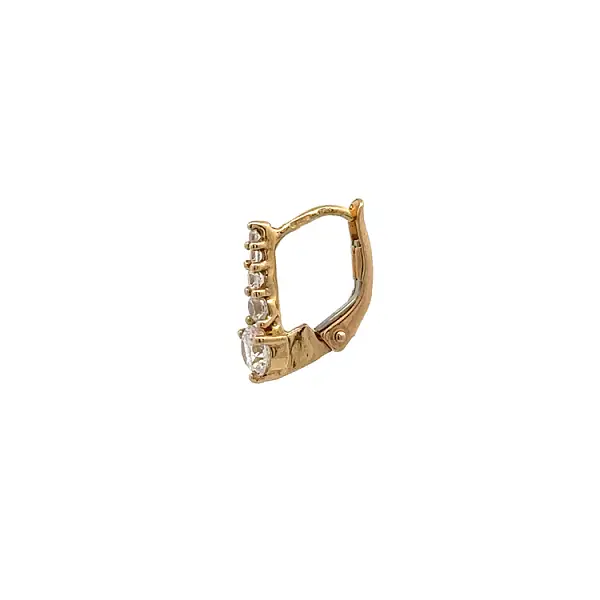 Vòng tai vàng đính đá zircon