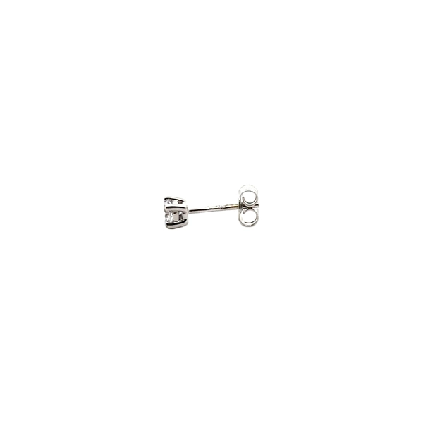 Khuyên tai bằng vàng trắng đính đá zircon trắng