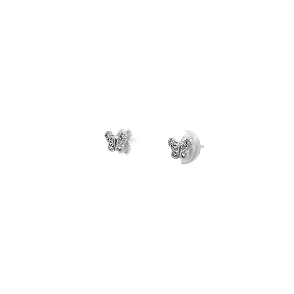 Khuyên tai hình bướm đính đá zircon