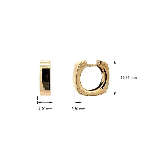 Vòng tai tròn sang trọng với bề mặt sáng bóng mịn màng