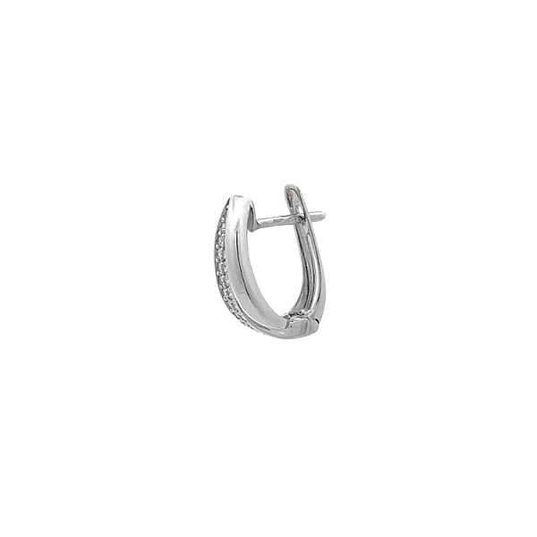 Vòng tai lấp lánh - Vàng trắng đính đá zircon tinh xảo