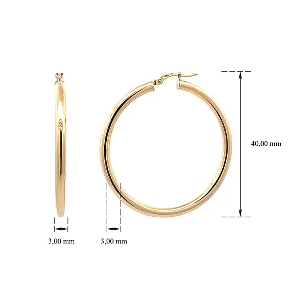 Vòng tai tròn vàng vàng sang trọng