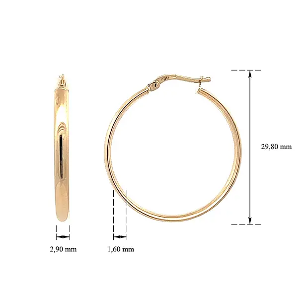 Vòng tai tròn vàng vàng sang trọng