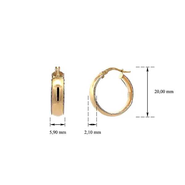 Vòng tai tròn vàng