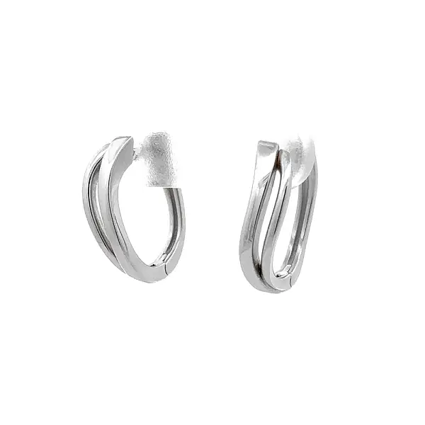 Vòng tai tròn vàng trắng