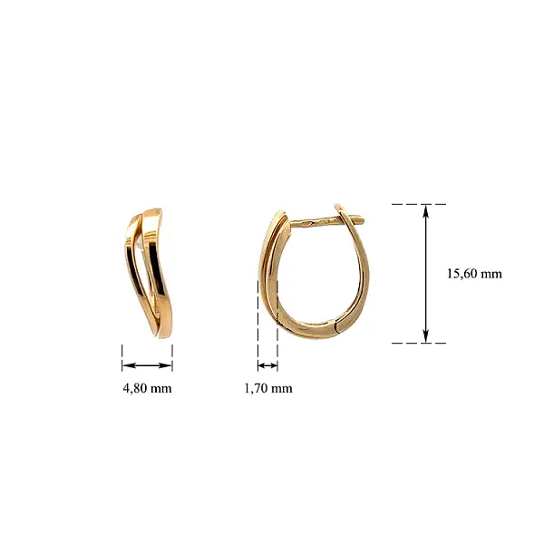 Vòng tai tròn vàng