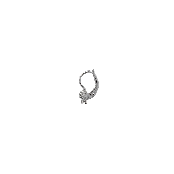 Bông tai hình bướm với đá zircon trắng vàng