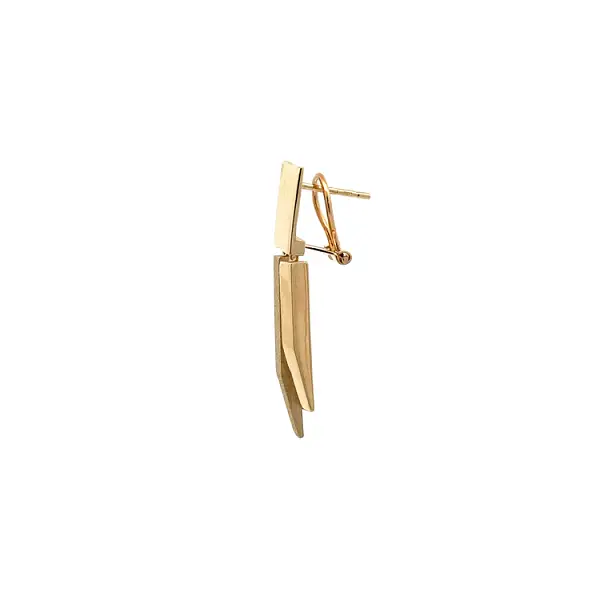 Vòng tai vàng đính đá lủng lẳng