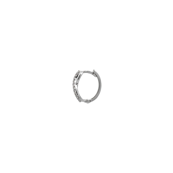 Vòng tai vàng trắng vô cực đính đá zirconia