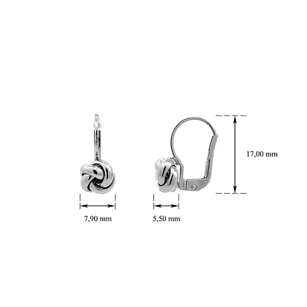 Vòng tai vàng trắng