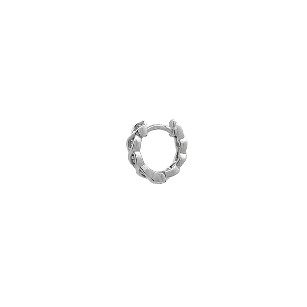 Vòng tai tròn với đá zircon trắng vàng