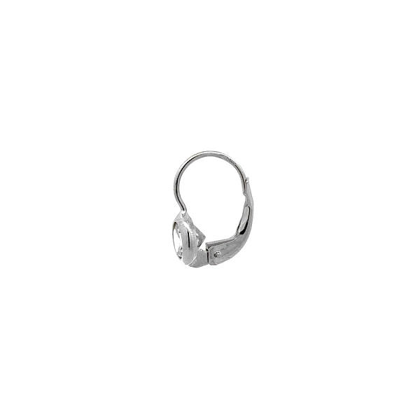 Khuyên tai bằng vàng trắng đính đá zircon trắng