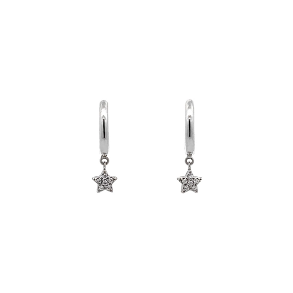 Vòng tai hình sao biển đính đá zircon trong vàng trắng