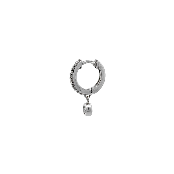 Khuyên tai bằng vàng trắng đính đá zircon trắng