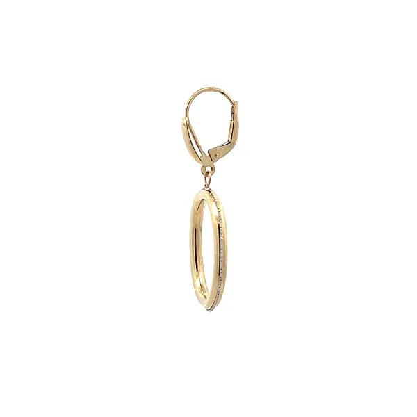 Vòng tai vàng đính đá lủng lẳng