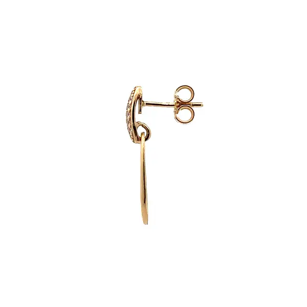 Vòng tai vàng đính đá zircon