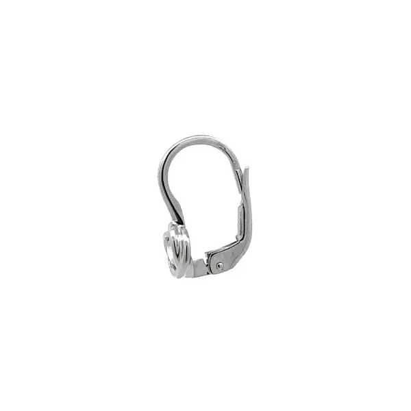 Khuyên tai bằng vàng trắng đính đá zircon trắng