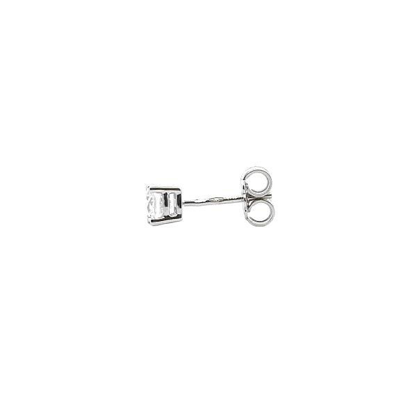 Khuyên tai bằng vàng trắng đính đá zircon trắng