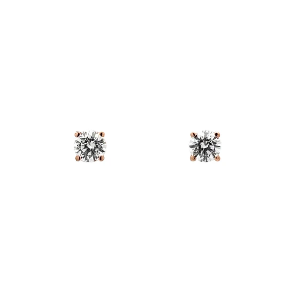 Khuyên tai đính đá zircon trong vàng hồng