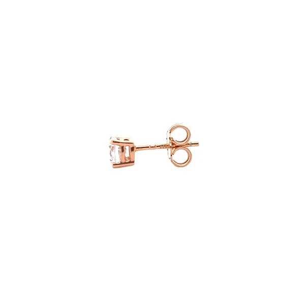 Khuyên tai đính đá zircon trong vàng hồng