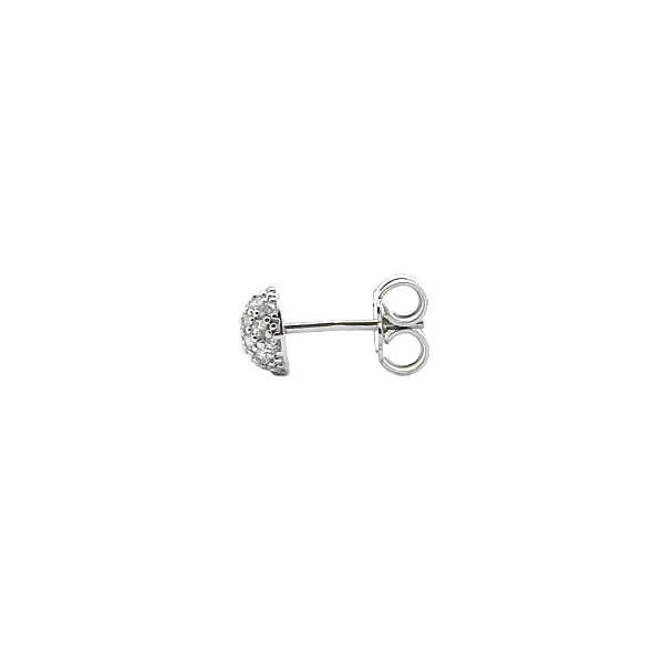 Khuyên tai bằng vàng trắng đính đá zircon trắng