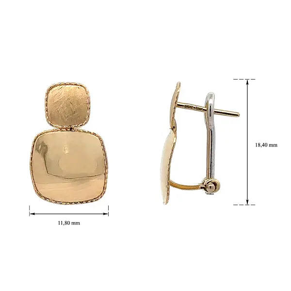 Khuyên tai làm từ vàng kết hợp