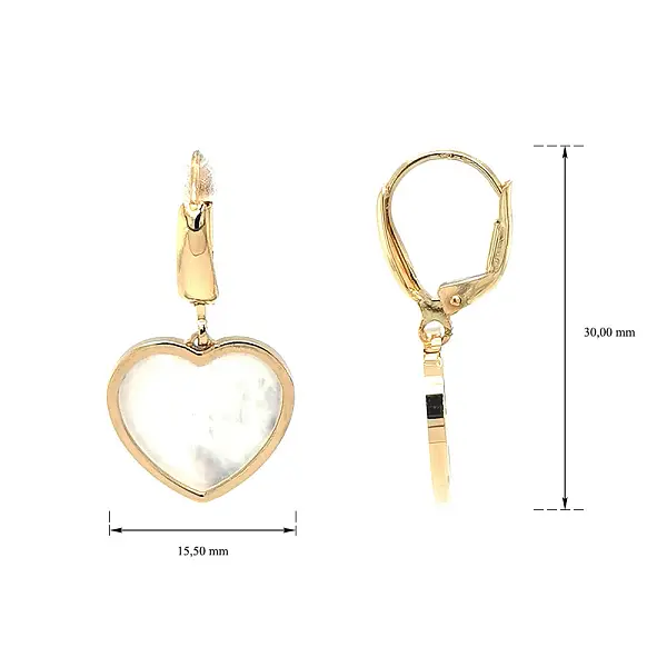 Vòng tai vàng đính ngọc trai