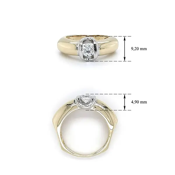 Nhẫn với Ziron từ vàng kết hợp