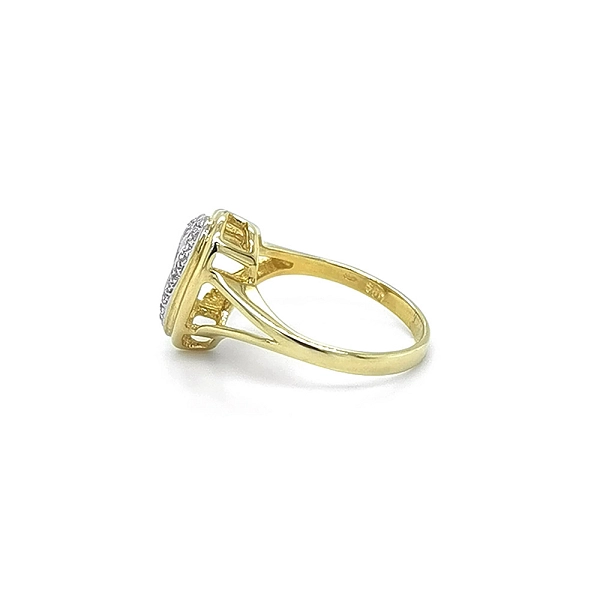 Nhẫn vàng hình trái tim đính đá zircon