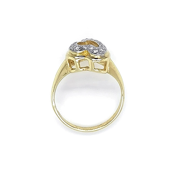 Nhẫn vàng hình trái tim đính đá zircon